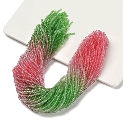 Разноцветный Прозрачные окрашенные стеклянные бусины, граненые, рондель, красочный, 4.5x3.6 мм, отверстие : 0.8 мм, около 105~110 шт / нитка, 38~39 см