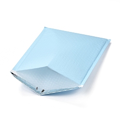 Light Blue Matte Film Package Bags, Bubble Mailer, Padded Envelopes, Rectangle, Light Blue, 31.2x23.8x0.2cm