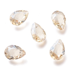 Золотая Тень Стеклянные стразы подвески, граненые, слеза, золотые тени, 11.5x8x5 мм, отверстие : 1.5 мм