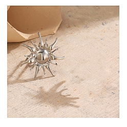 Нержавеющая Сталь Цвет 304 открытые кольца манжеты из нержавеющей стали, солнце, цвет нержавеющей стали, внутренний диаметр: 18 мм