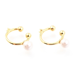 Золотой 925 серьги из серебра 925 пробы, с кубическим цирконием и оболочкой жемчужные круглые бусины, с печатью s925, белые, золотые, 10.5x16x4 мм