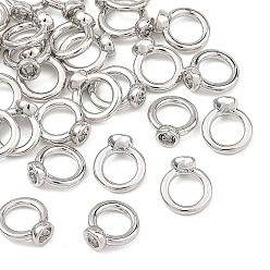 Platino Guardián de alambre de latón shegrace, anillos encantos, sin cadmio, plomo, níquel, Platino, 8.5x7.5x3.5 mm