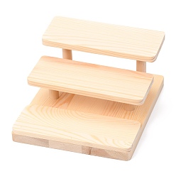 Цвет Древесины Деревянные дисплеи для очков, для рабочего стола, домашний декоративный, женщины, человек, три слоя, деревесиные, 17.5x20.5x8 см