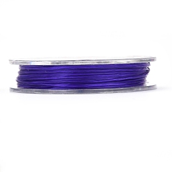 Mauve Strong Stretchy Beading Elastic Thread, Flat Elastic Crystal String, Mauve, 0.8mm, about 10.93 yards(10m)/roll