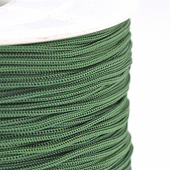Dark Green Polyester Cords, Dark Green, 0.5~0.6mm, about 131.23~142.16 yards(120~130m)/roll