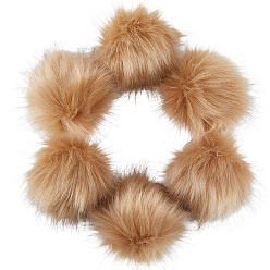 пшеница Мягкий помпон из искусственного меха лисы, с металлической кнопкой, для шапок обувь шарфы подвески на сумку аксессуары, цвет пшеницы, 100 мм