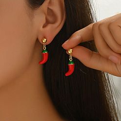 Другие Латунные качают серьги, золотые, перец, 30x7 мм