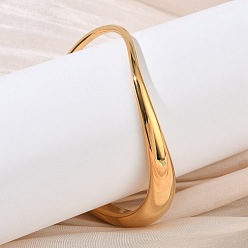 Золотой 304 из нержавеющей стали манжеты браслеты, широкие браслеты для женщин, золотые, 1/8~3/8 дюйм (0.3~1.1 см), внутренний диаметр: 2-1/2x2 дюйм (6.2x5.15 см)