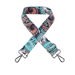 Черный Цвет Металла Красочные нейлоновые брезентовые ремни для сумок, для замены сумочки или сумки через плечо, металлический черный , 75~145x3.8 см