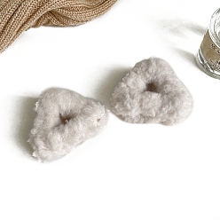 Белый Заколки для волос в форме кошачьего уха с плюшевыми когтями, женские заколки для густых волос, белые, 53 мм