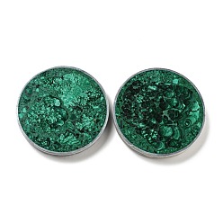 Malachite Synthetic Malachite Cup Mats, Flat Round, 80x10.5mm