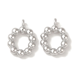 Платина Латунные подвески, без кадмия, без никеля и без свинца, письмо амулеты, платина, 12x9x2 мм, отверстие : 1 мм