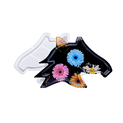 Единорог Силиконовые формы для хранения силуэтов своими руками, формы для литья смолы, инструменты для производства глиняных ремесел, единорог, 232x156x23 мм