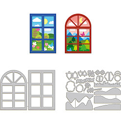 Arch Углеродистая сталь разрезает трафареты, для diy scrapbooking, Фотоальбом, декоративная бумага для тиснения, цвет нержавеющей стали, арка, 107x147x0.8 мм, 2 шт / комплект