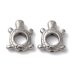 Нержавеющая Сталь Цвет Не тускнеет 304 рамка из нержавеющей стали, черепаха, цвет нержавеющей стали, 15x13x4 мм, отверстие : 1.5 мм, 6 мм внутренним диаметром