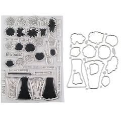 Цветок Углеродистая сталь разрезает трафареты, для diy scrapbooking, Фотоальбом, декоративная бумага для тиснения, цвет нержавеющей стали, цветок, 160x110 мм