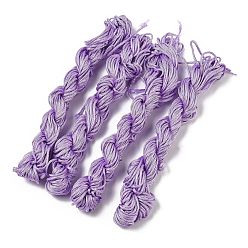 Medium Orchid Nylon Braided Cord, Chinese Knotting Cord for Beading Jewelry Making Macrame Craft, Medium Orchid, 2mm, about 13.12 yards(12m)/bundle, 10bundles/bag, about 131.23 yards(120m)/bag