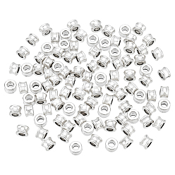 Античное Серебро 100шт. бусины из европейского сплава в тибетском стиле, бусины с большим отверстием, баррель, античное серебро, 8x5.5 мм, отверстие : 4 мм