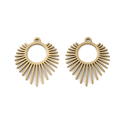 Золотой 201 подвески из нержавеющей стали, лазерная резка, кольцо прелести, золотые, 18x15x1 мм, отверстие : 1.2 мм