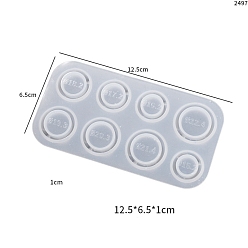 Ring Кольца своими руками, форма из пищевого силикона, формы для литья смолы, для уф-смолы, изготовление изделий из эпоксидной смолы, белые, кольцо, 125x65x10 мм