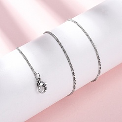 Нержавеющая Сталь Цвет 1.5мм 304 ожерелья из нержавеющей стали с панцирной цепью, не тускнеет, цвет нержавеющей стали, 17.13 дюйм (43.5 см)