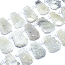 Солнечный Камень Натуральный Sunstone бисер пряди, сверху просверленные бусы, граненые, слеза, 25~33x15~22x5~7 мм, отверстие : 1.2 мм, около 17~21 шт / нитка, 15.15 дюйм ~ 15.55 дюйм (38.5~39.5 см)