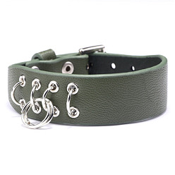 Dark Sea Green Adjustable PU Leather Watch Bands/Bracelets, with Alloy Findings, Iron Rings, Dark Sea Green, 8-5/8 inch(22cm), 19mm