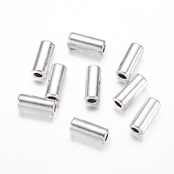 Античное Серебро Сплавочные овальные бусины тибетского стиля , трубка, без кадмия и без свинца, античное серебро, 11.5x5 мм, отверстие : 2.5 мм