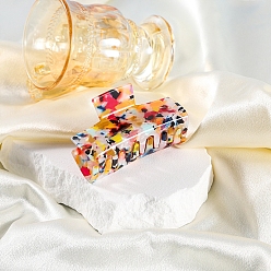 Разноцветный Заколки для волос в форме когтей из ацетата целлюлозы, аксессуары для волос для женщин и девочек, прямоугольные, красочный, 76 мм