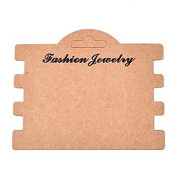 Сэнди Коричневый Карточки для демонстрации резинок для волос из крафт-бумаги с отверстием для подвешивания, карточка-витрина для украшений на резинке для волос, прямоугольные, песчаный коричневый, 7.6x10.5x0.03 см
