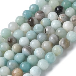 Flower Amazonite Натуральный цветок амазонитовые бусины пряди, круглые, 6 мм, около 65 шт / нитка, 15.5 дюйм