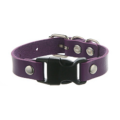 Фиолетовый Браслеты из искусственной кожи, сплава и пластика для мужчин и женщин, платина, фиолетовые, 9-7/8 дюйм (25 см)