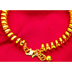 Золотой Браслеты с подвесками из латуни с пружинами для женщин, золотые, внутренний диаметр: 2-3/8 дюйм (6 см)