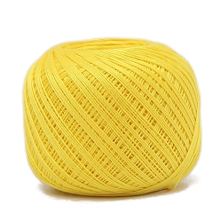 Желтый Хлопковые волокна пряжа для вязания, для одежды шарфы свитера шали шапки, желтые, 20г/моток