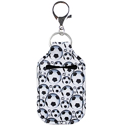 Черный Брелки из искусственной кожи, Сплав с застежками, прямоугольные, футбол, чёрные, 10.2x6.5 см