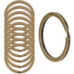 Античная Бронза 50шт. железные двойные соединительные кольца, круглые, античная бронза, 30x2 мм, внутренний диаметр: 25 мм