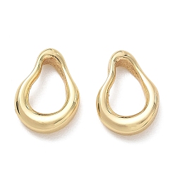 Teardrop Anneaux de liaison texturés en acier inoxydable, plaqué longue durée, or, larme, 304mm, diamètre intérieur: 15x11x3 mm