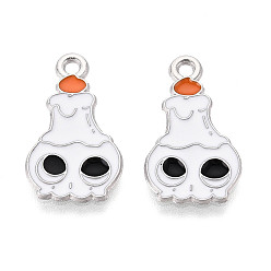 Bottle Подвески из сплава и эмали на тему Хэллоуина, без кадмия и без свинца, платина, бутылка, 21x12x1 мм, отверстие : 1.6 мм