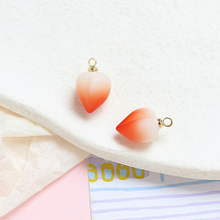 Помидор Персиковые подвески из непрозрачной смолы, имитация фруктов, помидор, 14x9 мм