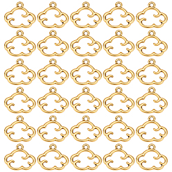 Античное Золото 200Шармы из сплава в тибетском стиле, без свинца и без кадмия, облако, античное золото , 12.5x14x1 мм, отверстие : 1.5 мм