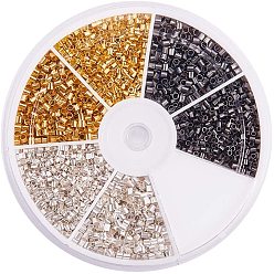 (52) Непрозрачная лаванда Латунная трубка обжимной шарики, разноцветные, 1.5x1.5 мм, отверстия: 1 mm, 2x2 mm, отверстие : 1.5 мм