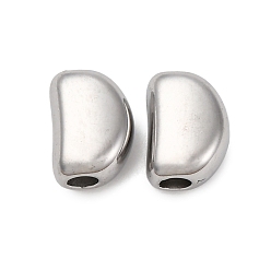 Нержавеющая Сталь Цвет 304 из нержавеющей стали бусы, боб, анти-тускнение, цвет нержавеющей стали, 8.5x6x4.5 мм, отверстие : 2 мм