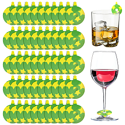 Зеленый Бумажные подвески для бокалов вина, зелёные, 6.5x5.2x0.05 см