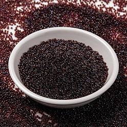 (RR367) Garnet Lined Ruby AB MIYUKI Round Rocailles Beads, Japanese Seed Beads, 15/0, (RR367) Garnet Lined Ruby AB, 15/0, 1.5mm, Hole: 0.7mm, about 250000pcs/pound