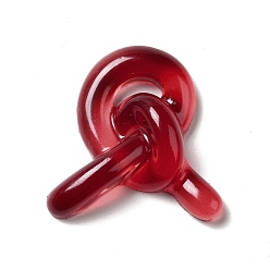 Dark Red Transparent Resin Cabochons, Bowknot, Dark Red, 26x25~25.5x8mm