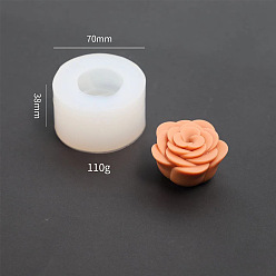 Flower Flower Shape Food-grade Candle Silicone Molds, for 3D Scented Candle Making, Flower, 7x3.8cm