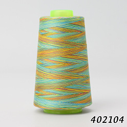 Разноцветный 40 s / 2 нить для машинной вышивки, космическое крашение градиентного цвета полиэфирная швейная нить, для универсальных машинных игл размера 11/14, красочный, 110x58 мм, 3000 ярдов / рулон