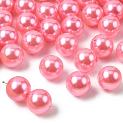 Pink Абс пластмасса имитация жемчужина круглые бусины, розовые, 20 мм, Отверстие : 2.5 мм , около 120 шт / 500 г