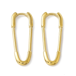 Golden PVD Vacuum Plating 304 Stainless Steel Linking Rings, Safety Pin Shape, Golden, 29x11x2.5mm, Inner Diameter: 7x25.5mm