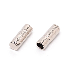 Light Gold Alloy Cord Ends, End Caps, Platinum, 21x8.5mm, Inner Diameter: 6mm